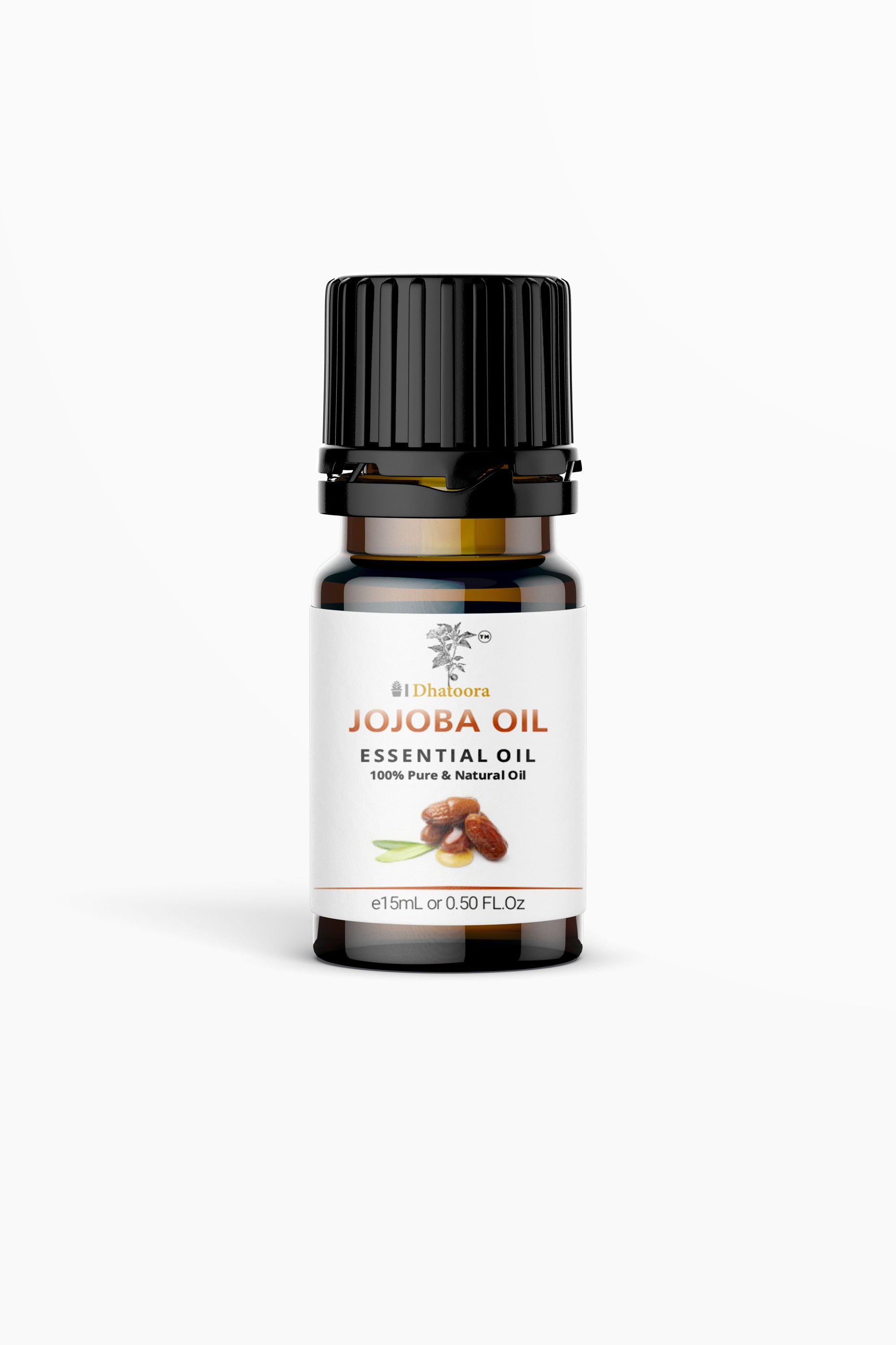Jojoba Essential Oil Bottle by Dhatoora – 20ml
