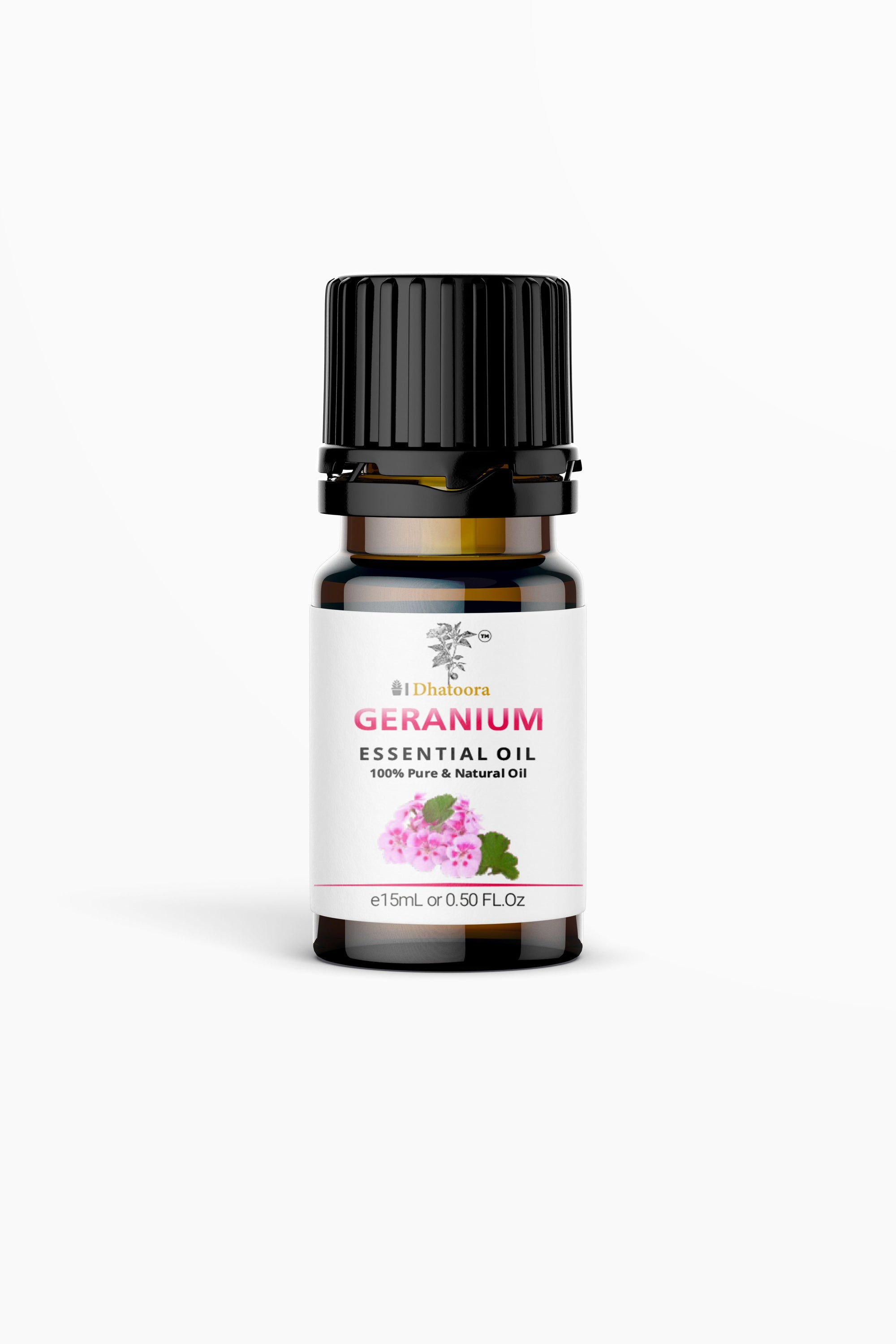 Geranium Essential Oil Bottle by Dhatoora – 20ml