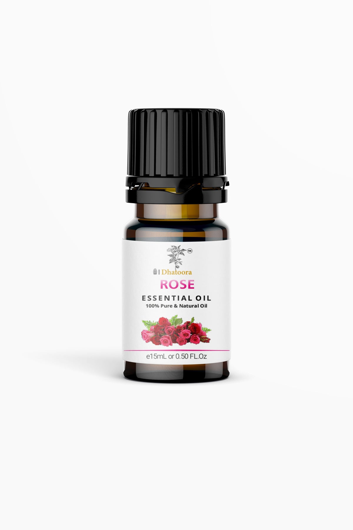 Rose Essential Oil Bottle by Dhatoora – 20ml