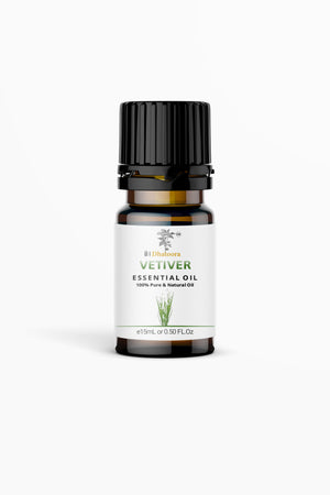 Vetiver Essential Oil Bottle by Dhatoora – 20ml