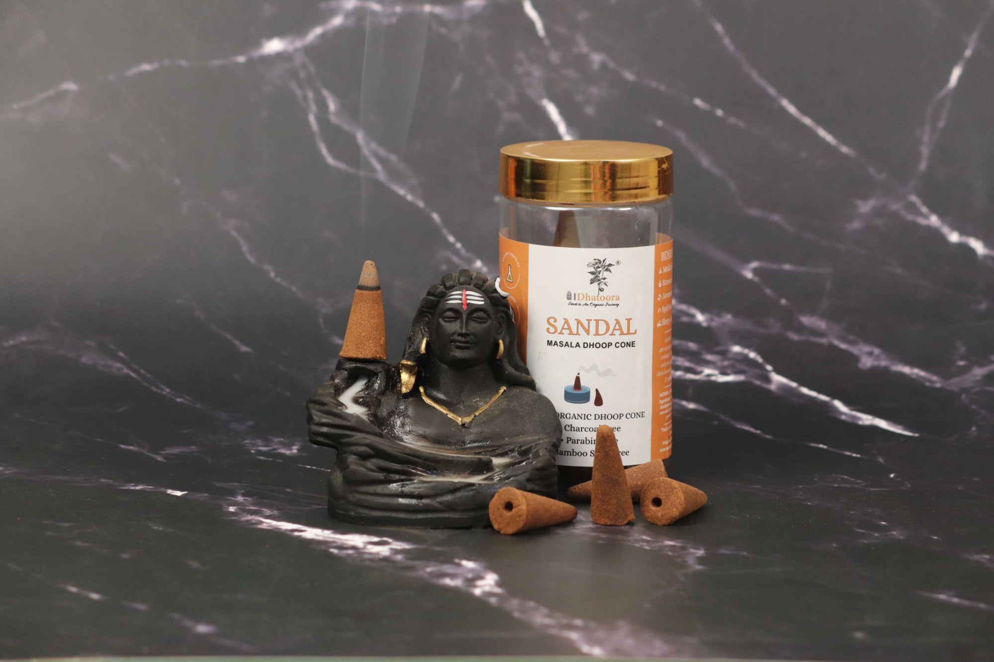Sandal Reverse Dhoop Cone by Dhatoora