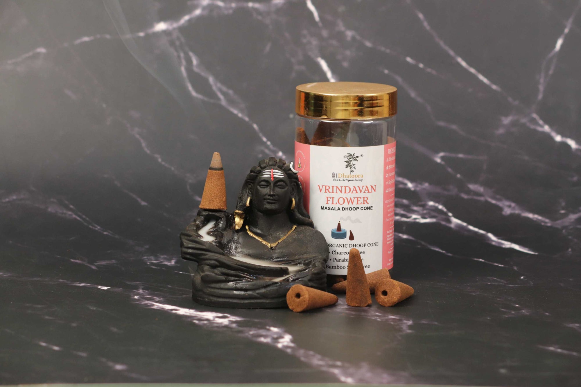 Vrindavan Flower Reverse Dhoop Cone by Dhatoora