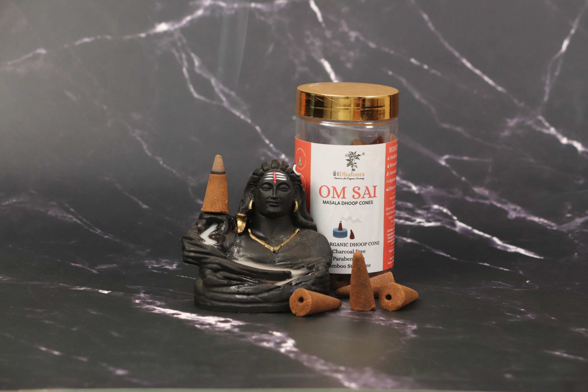Om Sai Reverse Dhoop Cone by Dhatoora